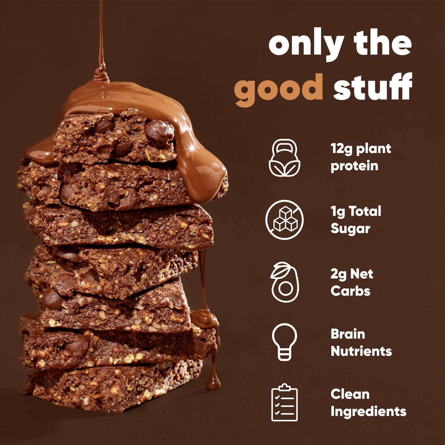 IQBAR Chocolate Sea Salt | Brain + Body Keto Protein Bars.