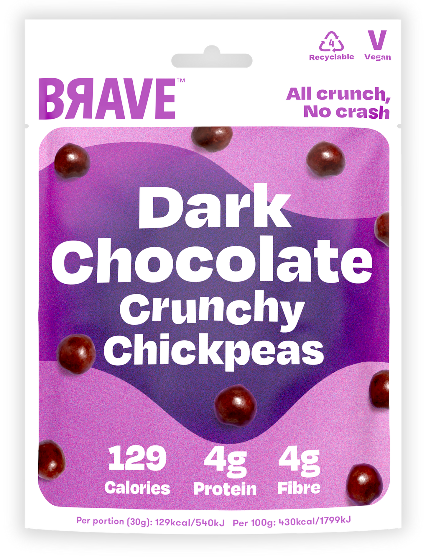 Crunchy Chickpeas Dark Chocolate - Zenvitaz
