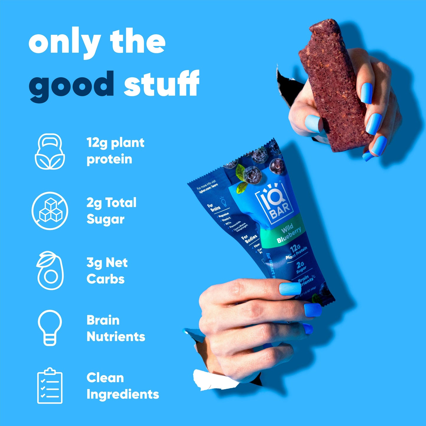 Wild Blueberry | Brain + Body Keto Protein Bars.