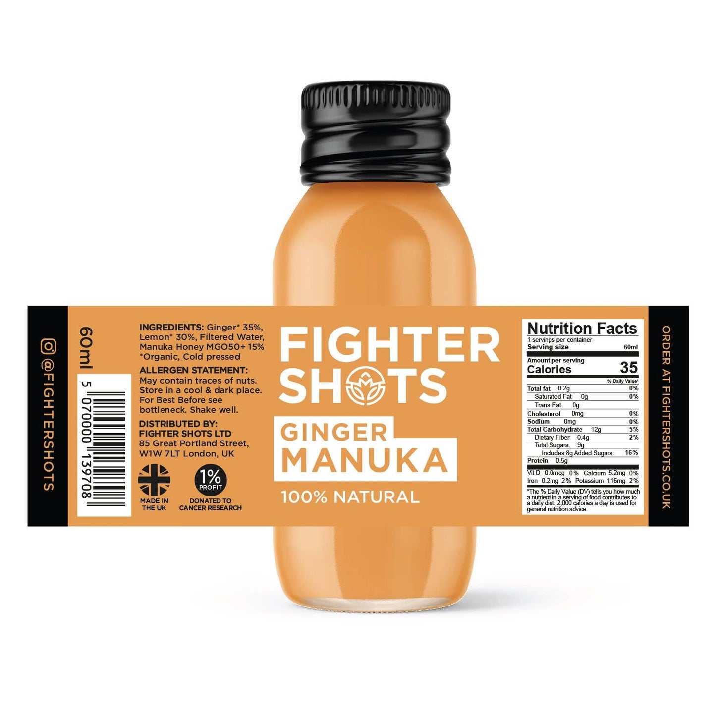 Ginger + Manuka Honey 1 x 60ml - Zenvitaz