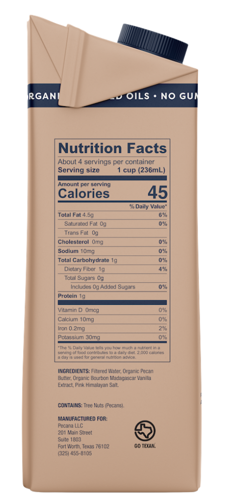 Organic Unsweetened Original Pecan Milk