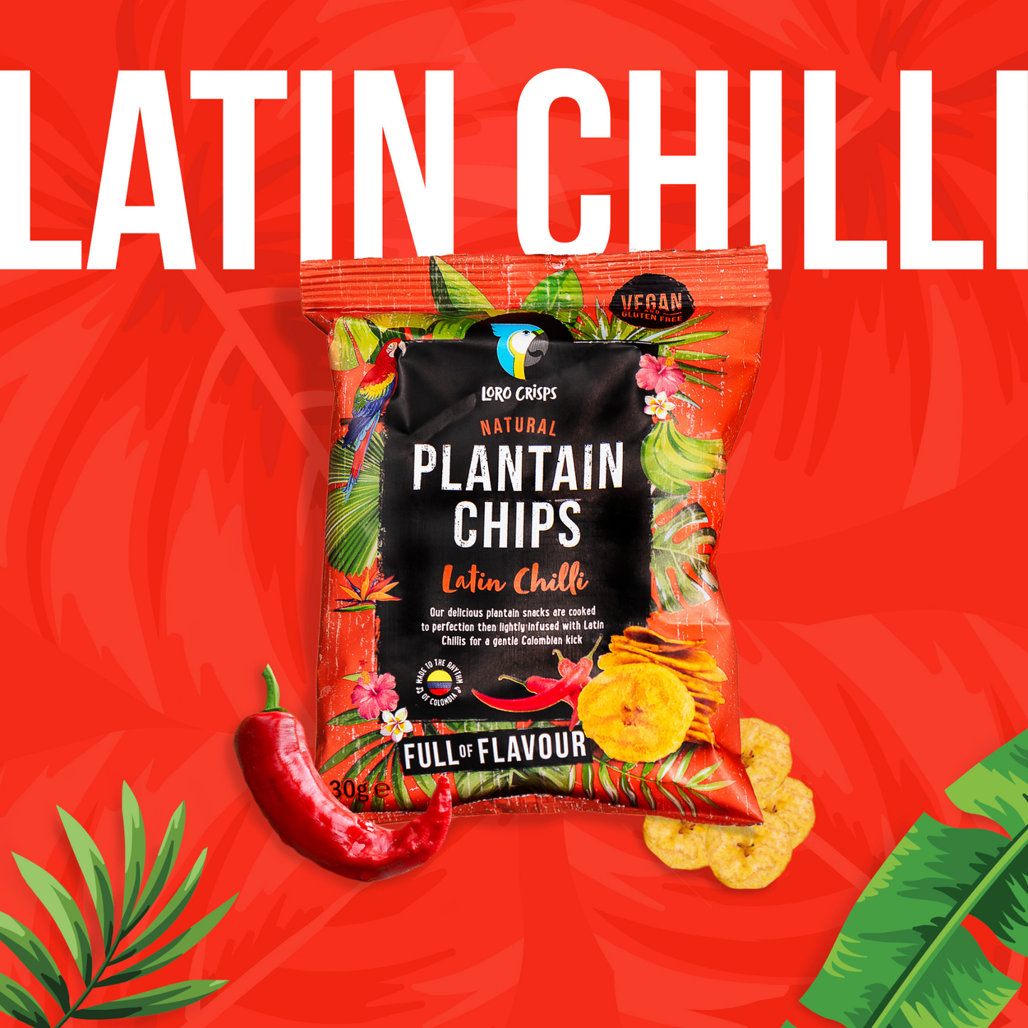 Loro Crisps Plantain Chips - Mixed Box (20 x 30g) - Zenvitaz