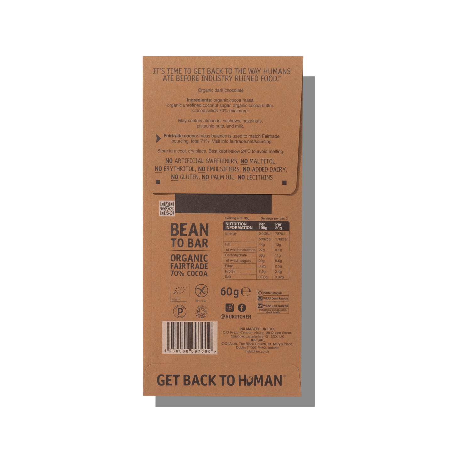 Hu Simple Dark Chocolate Bar - Zenvitaz