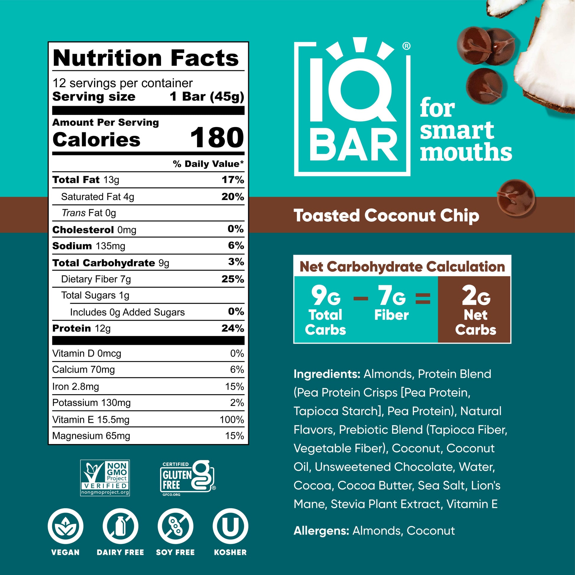 Toasted Coconut Chip | Brain + Body Keto Protein Bars.