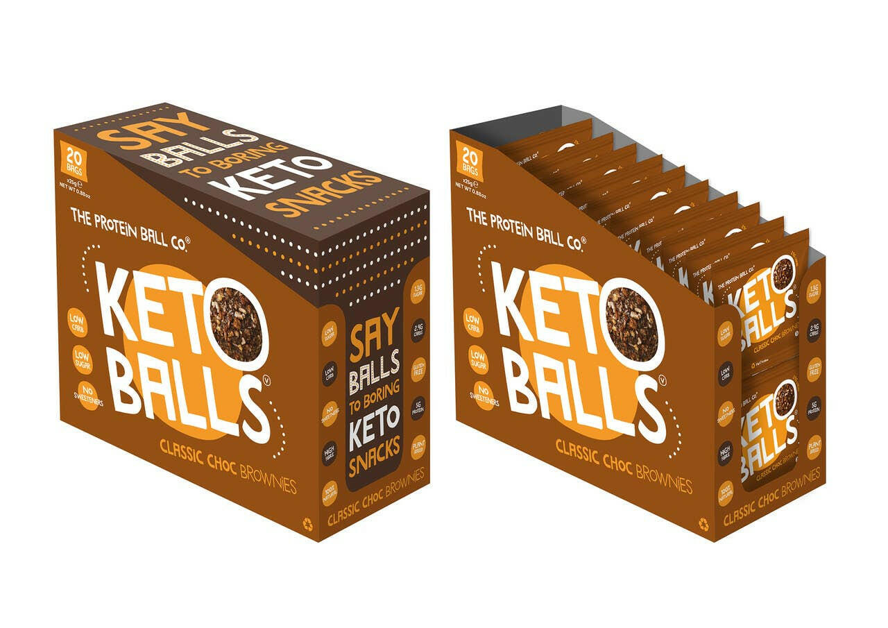 Classic Chocolate Brownies Keto Ball Snack.