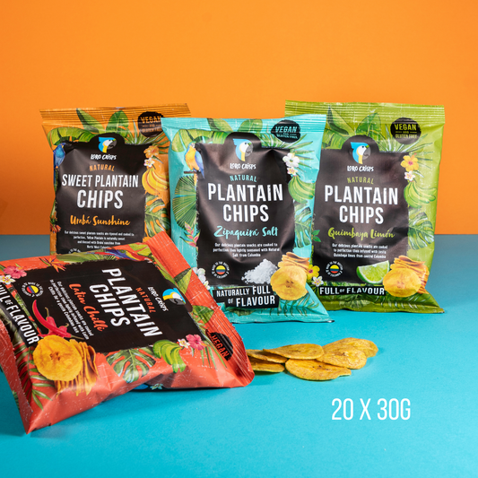 Loro Crisps Plantain Chips - Mixed Box (20 x 30g)