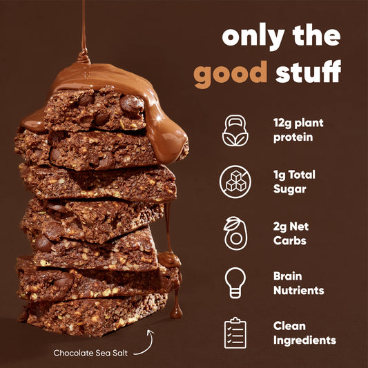 IQBAR Almond Butter Chip | Brain + Body Keto Protein Bars - Zenvitaz
