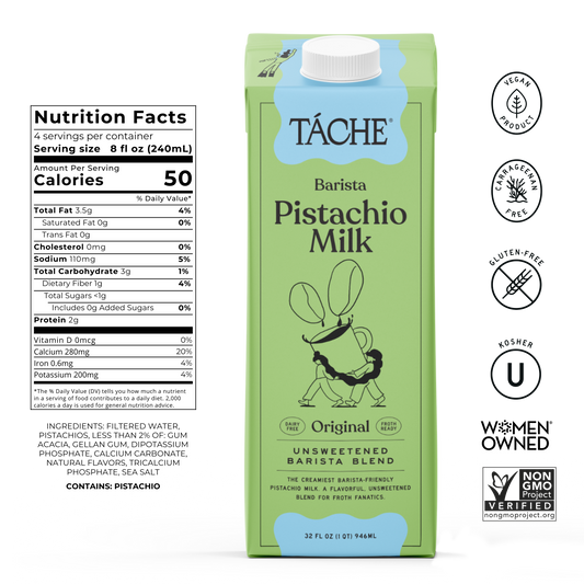 Táche Unsweetened Original Barista Blend Pistachio Milk - Zenvitaz