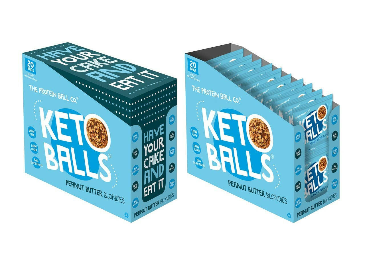 Peanut Butter Blondies Keto Ball Snack.