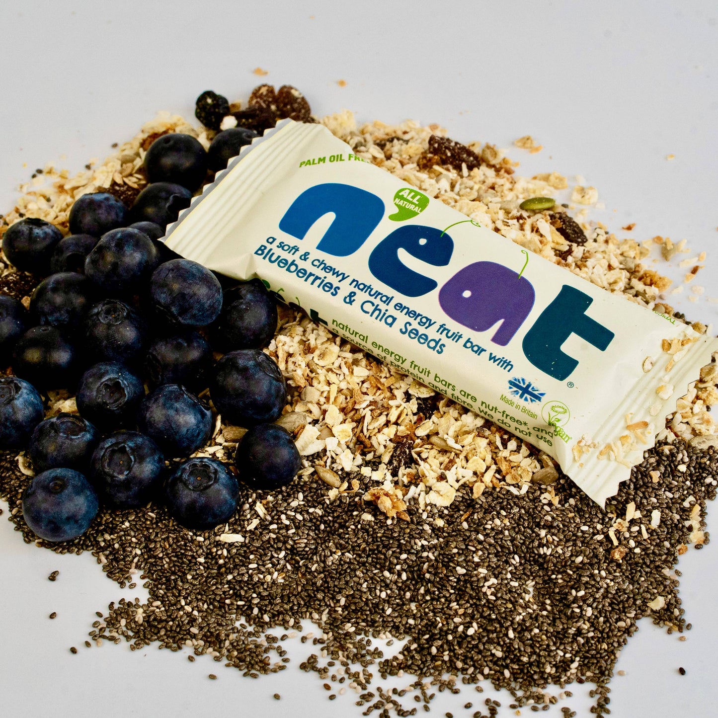 N'eat Natural Energy Blueberries & Chia Seeds Bars 16x45g - Zenvitaz