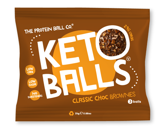 Classic Chocolate Brownies Keto Ball Snack.