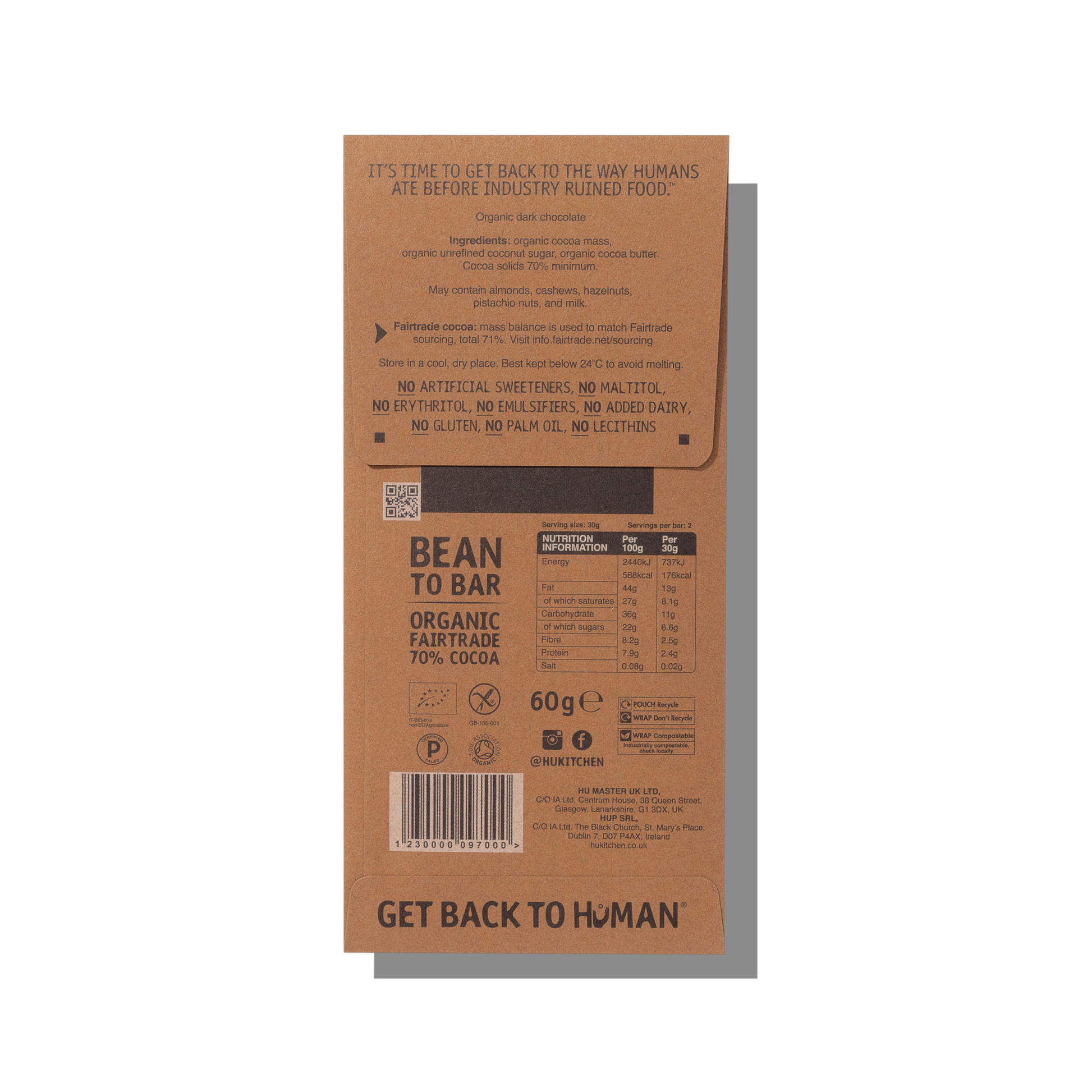 Hu Simple Dark Chocolate Bar - Zenvitaz