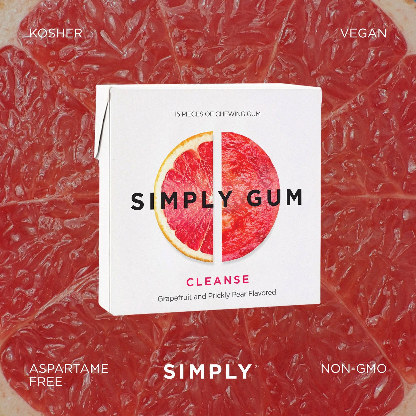 Cleanse Chewing Gum- Natural + Plastic-Free | 12 Pack