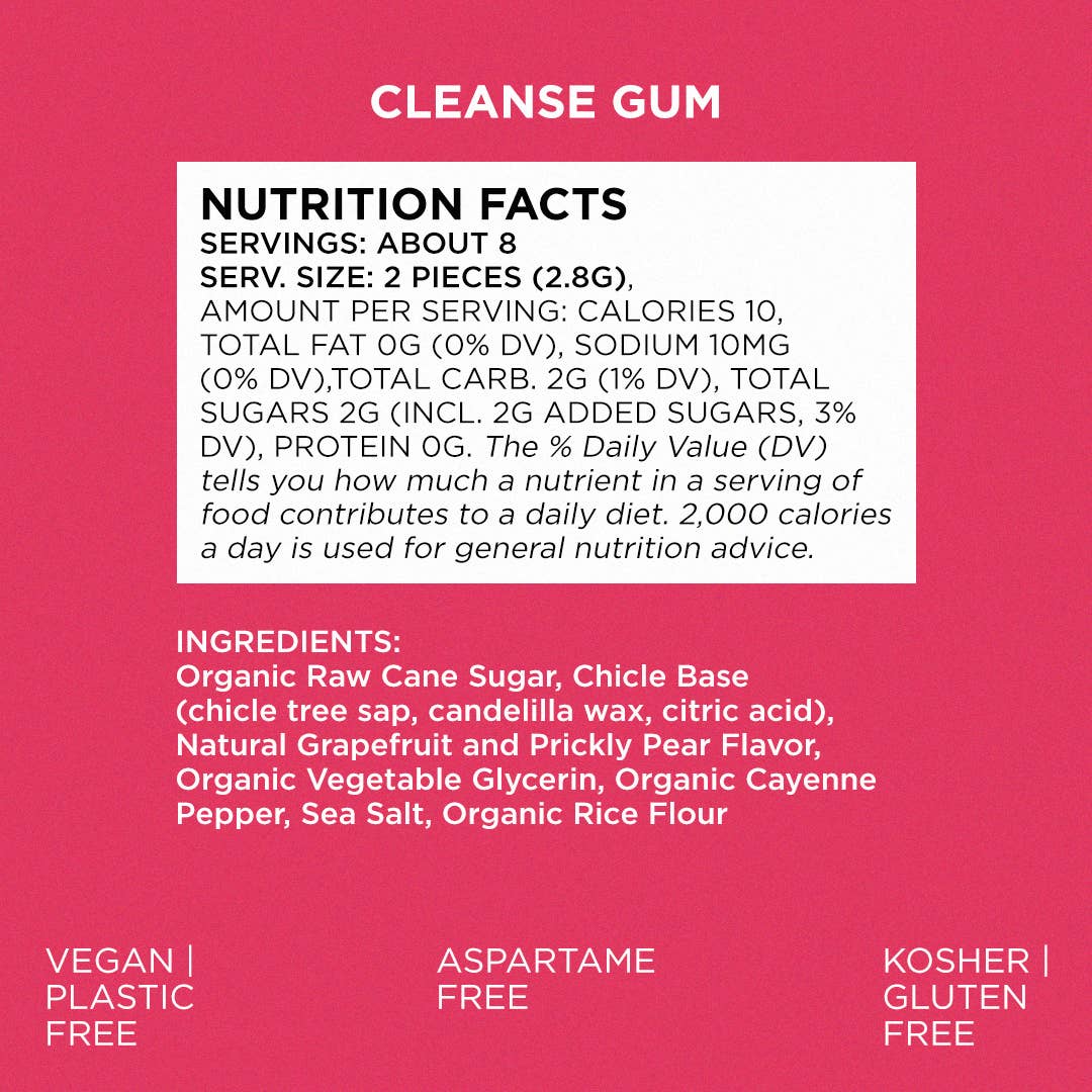 Cleanse Chewing Gum- Natural + Plastic-Free | 12 Pack