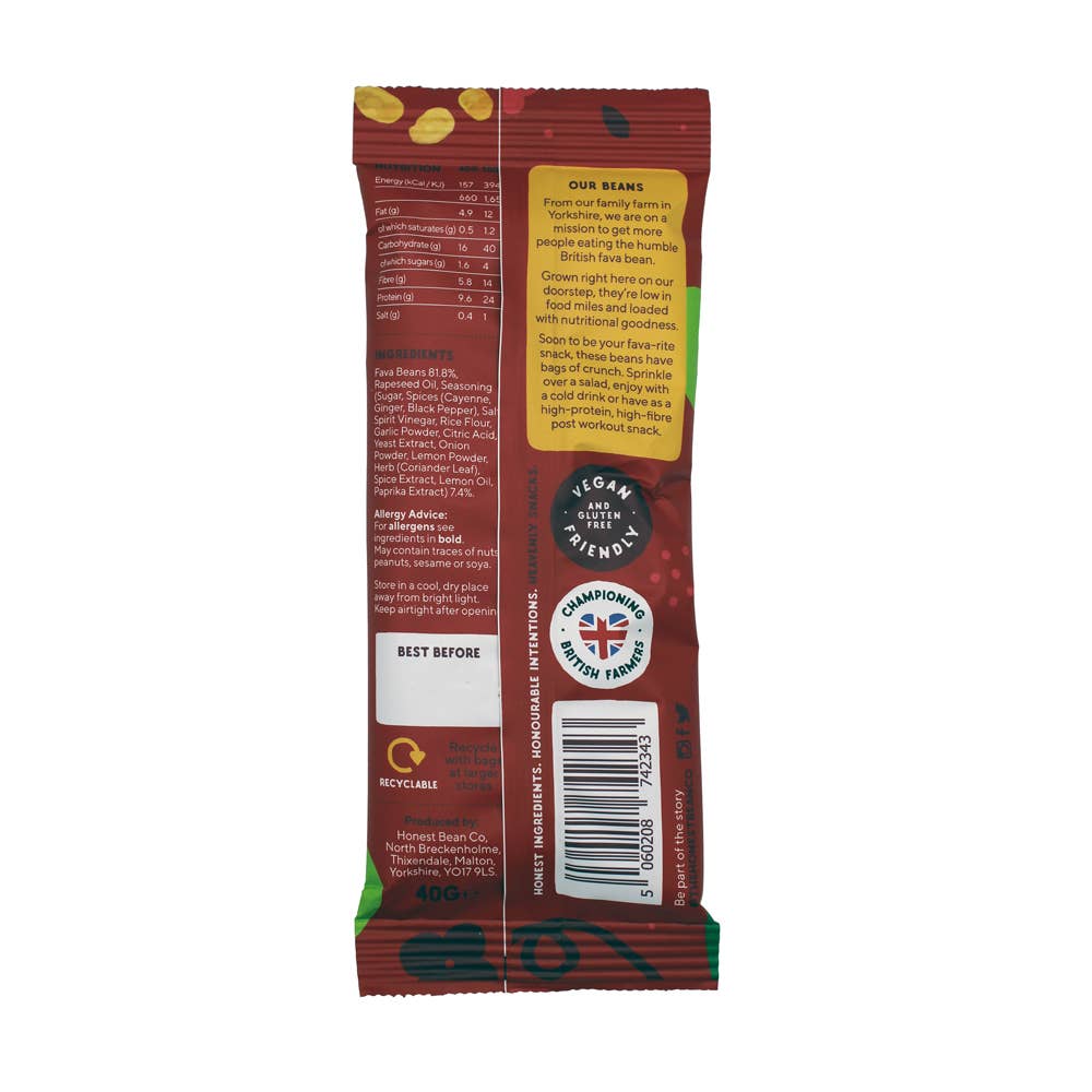 Roasted Fava Bean Snack 'BBQ' 40g