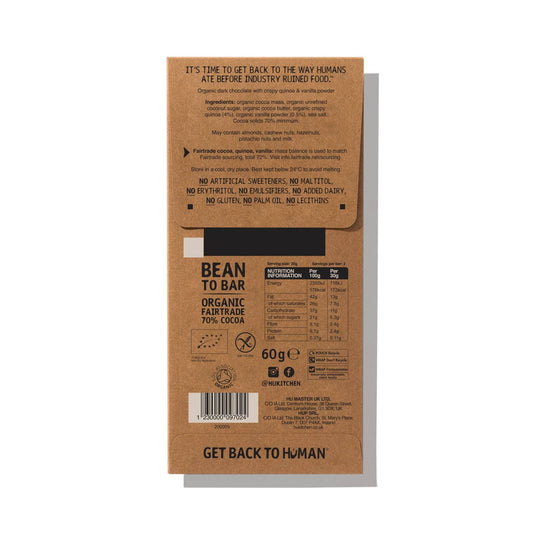 Hu Vanilla (Quinoa) Crunch Dark Chocolate Bar - Zenvitaz